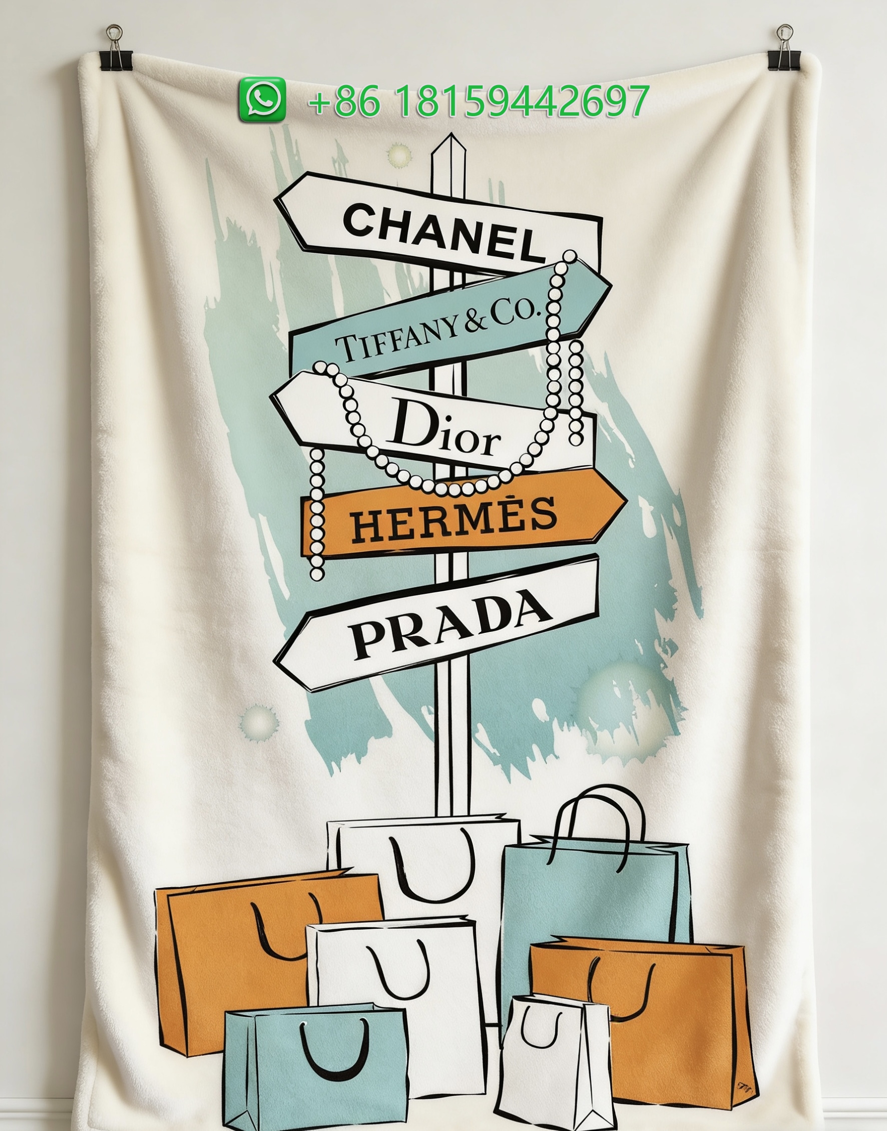 Chanel Throw Blankets